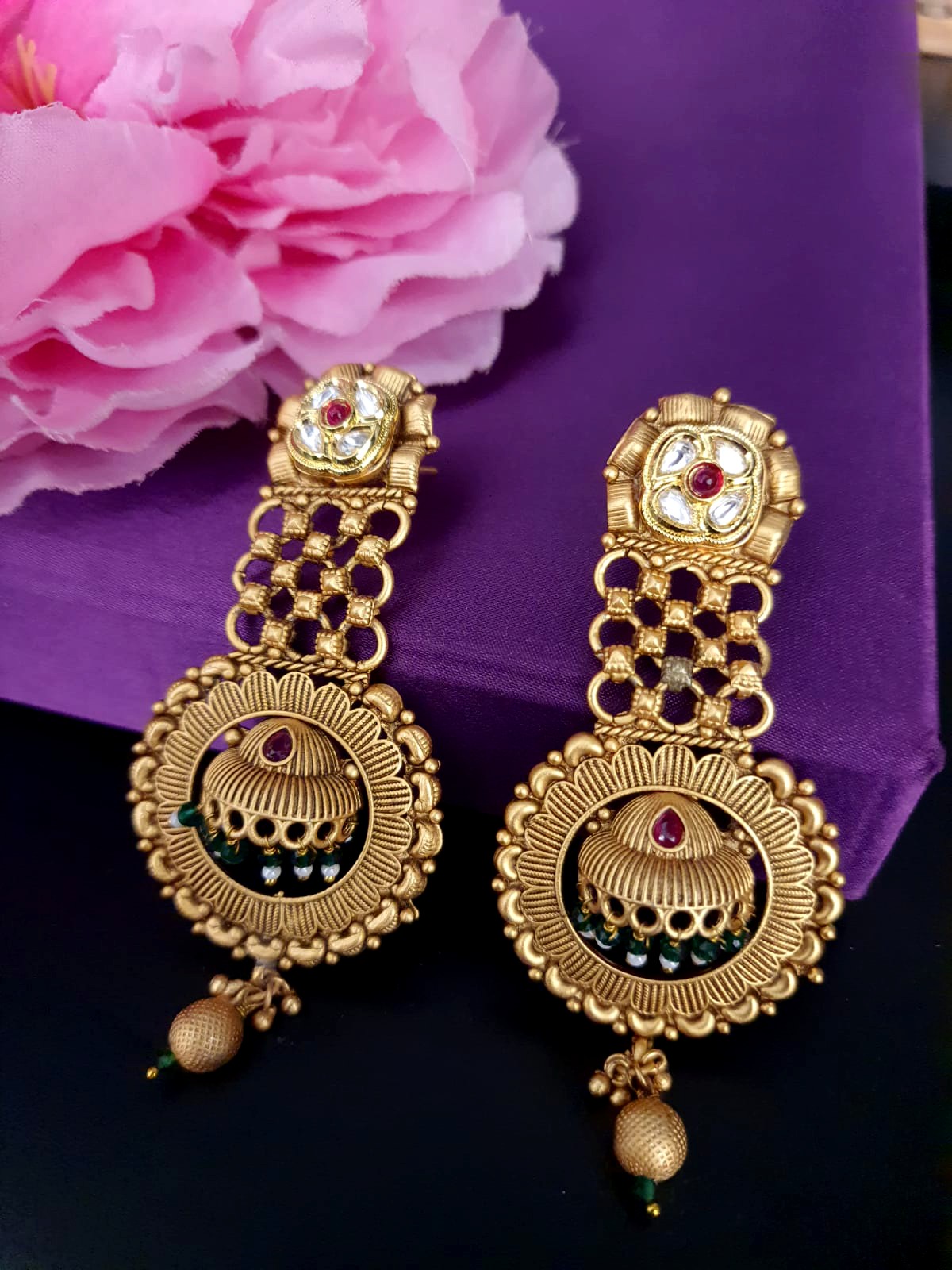 One Gram Gold Plated Earrings.