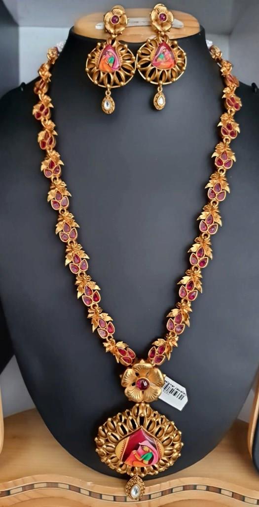 Long Gold Plated Necklace Set.