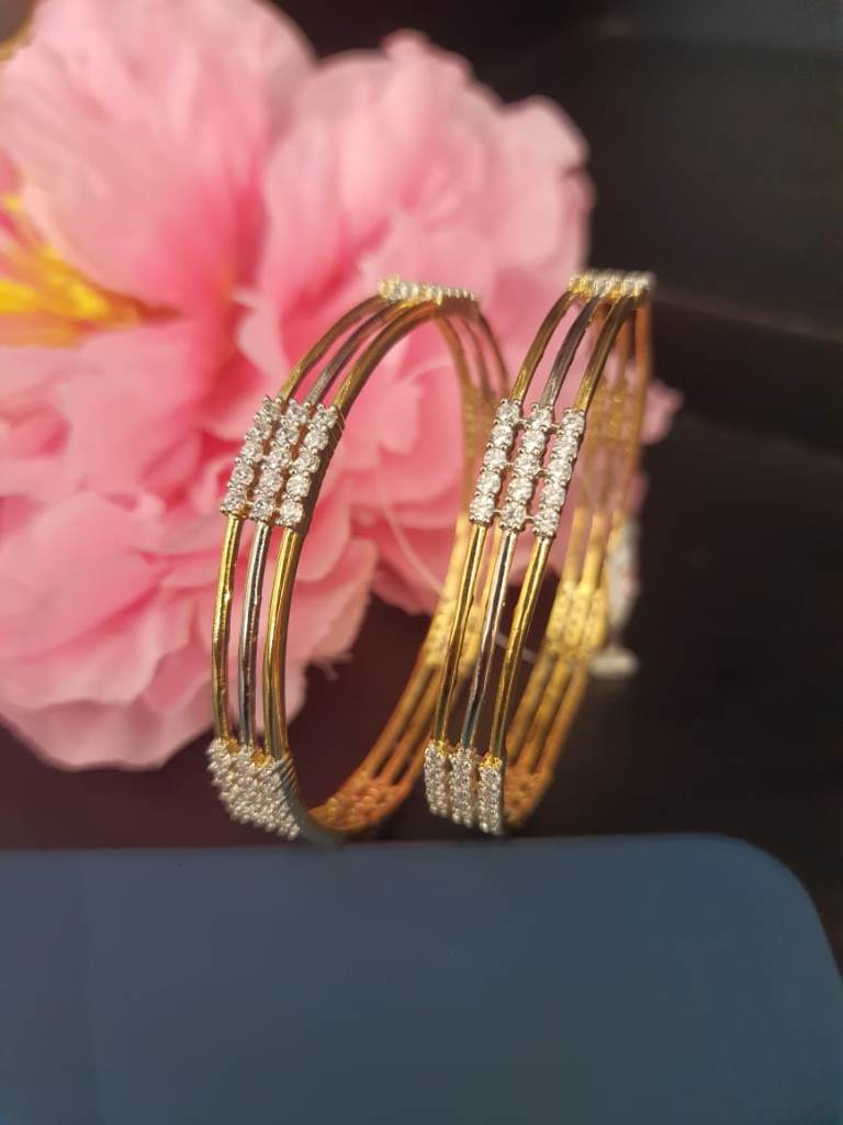 Classy Dual Tone Bangles.