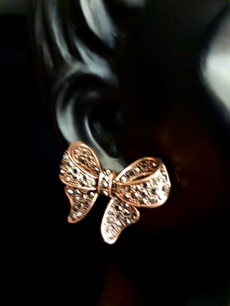 Butterfly Design Copper Polish Western Earrings