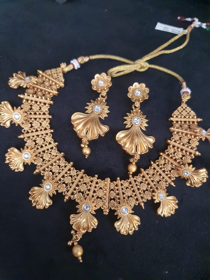 Gold Plated Necklace Set.