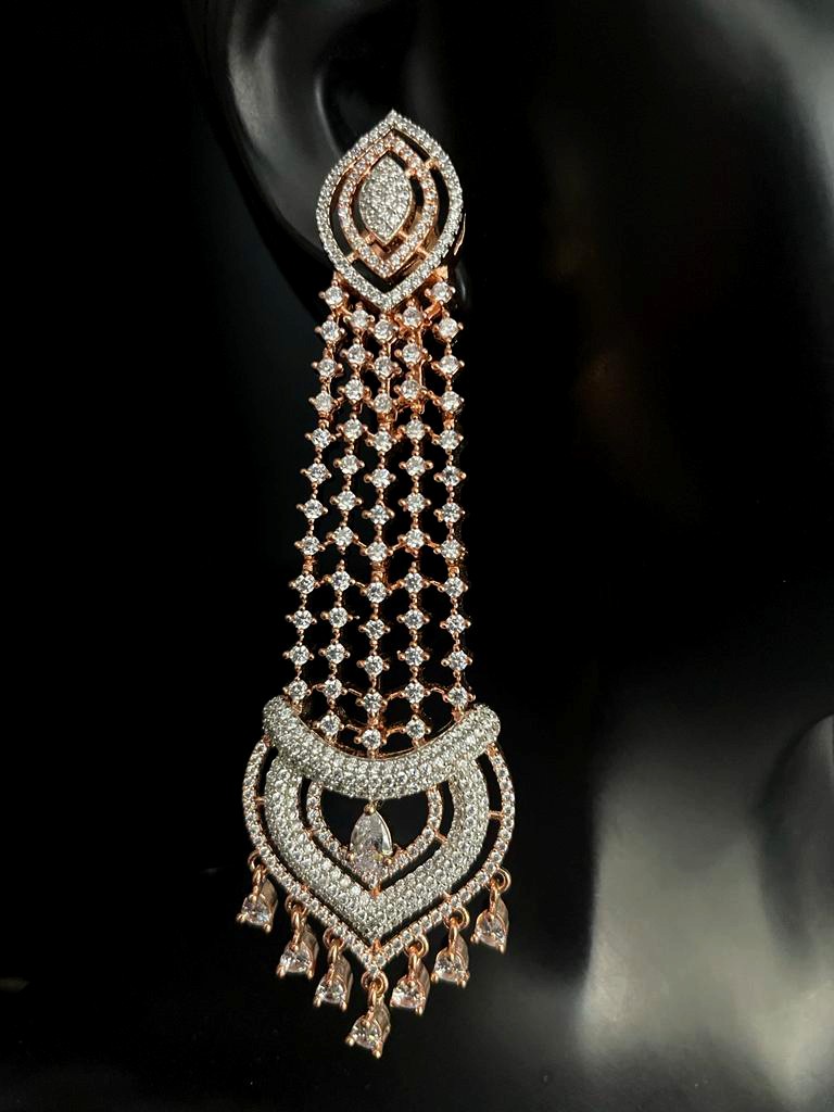 Indo-Western Long Earrings.