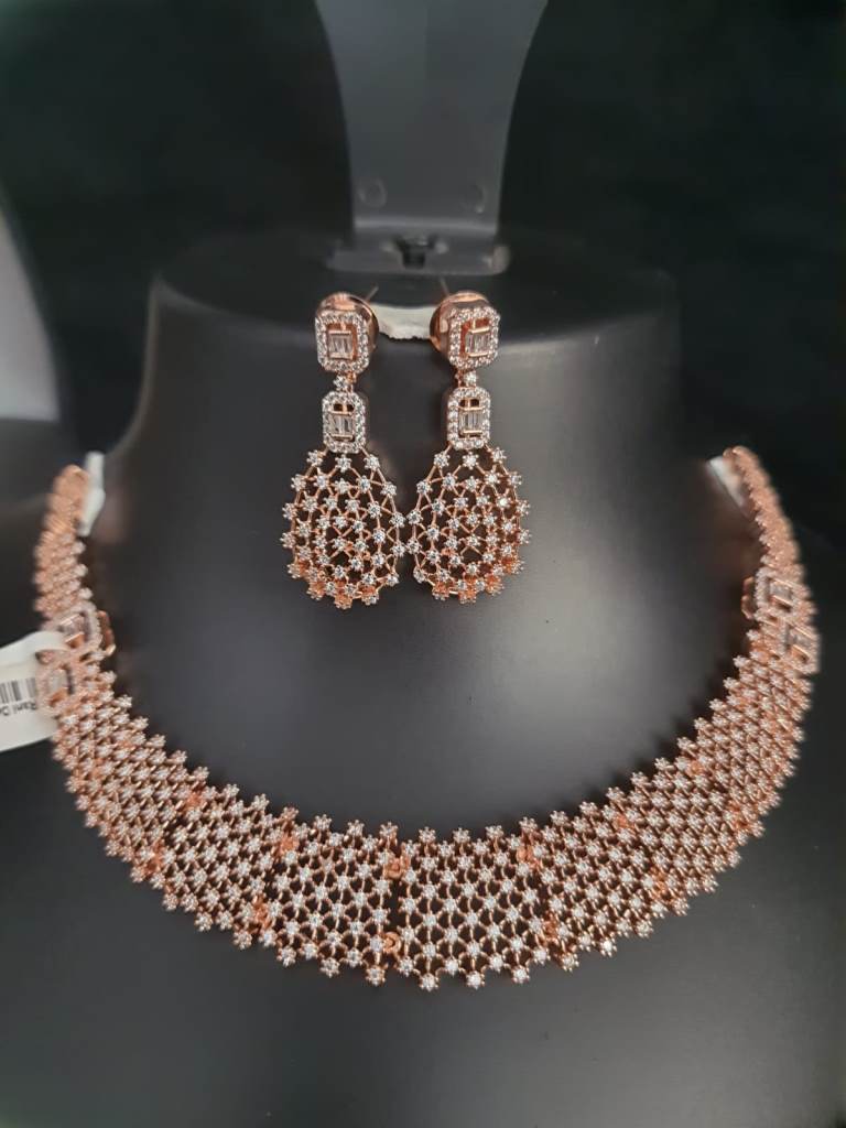 Rose Gold Plated Necklace Set.