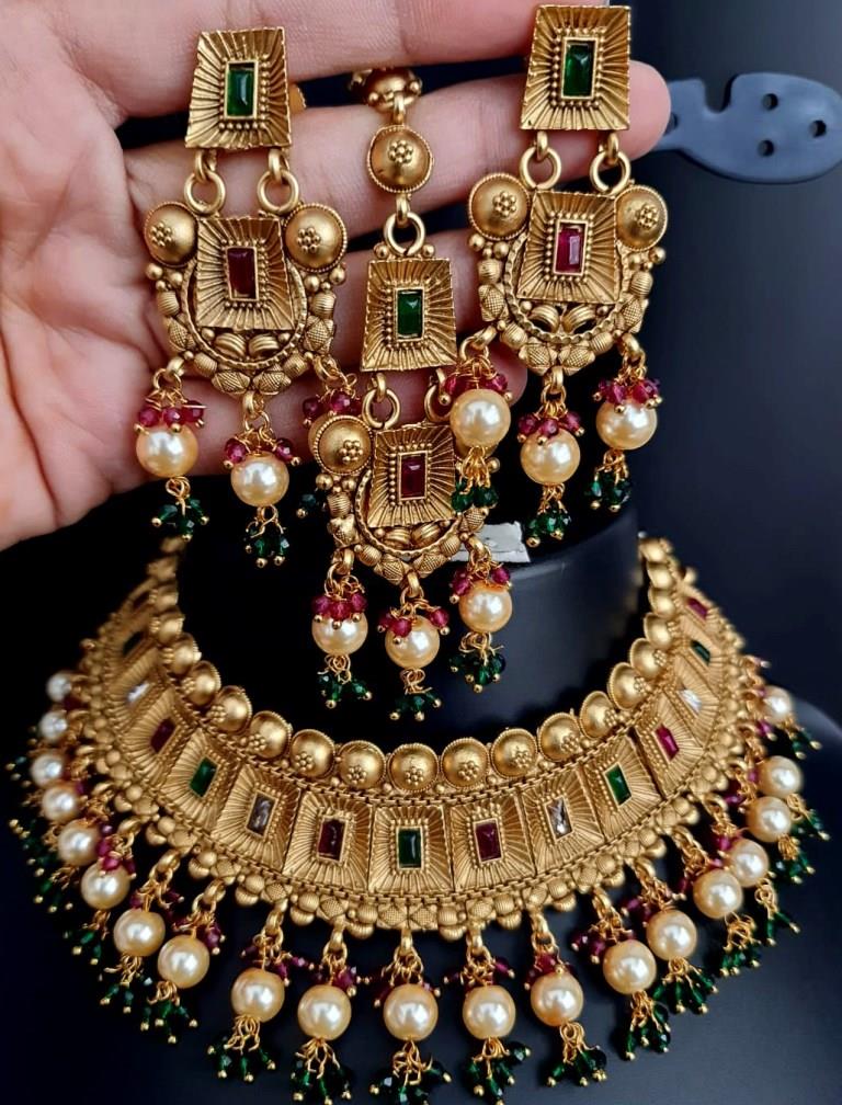 Traditional Heavy Chokkar Necklace Set.