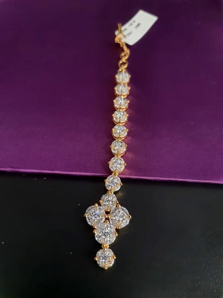 Gold Plated CZ Diamond Maangtika.