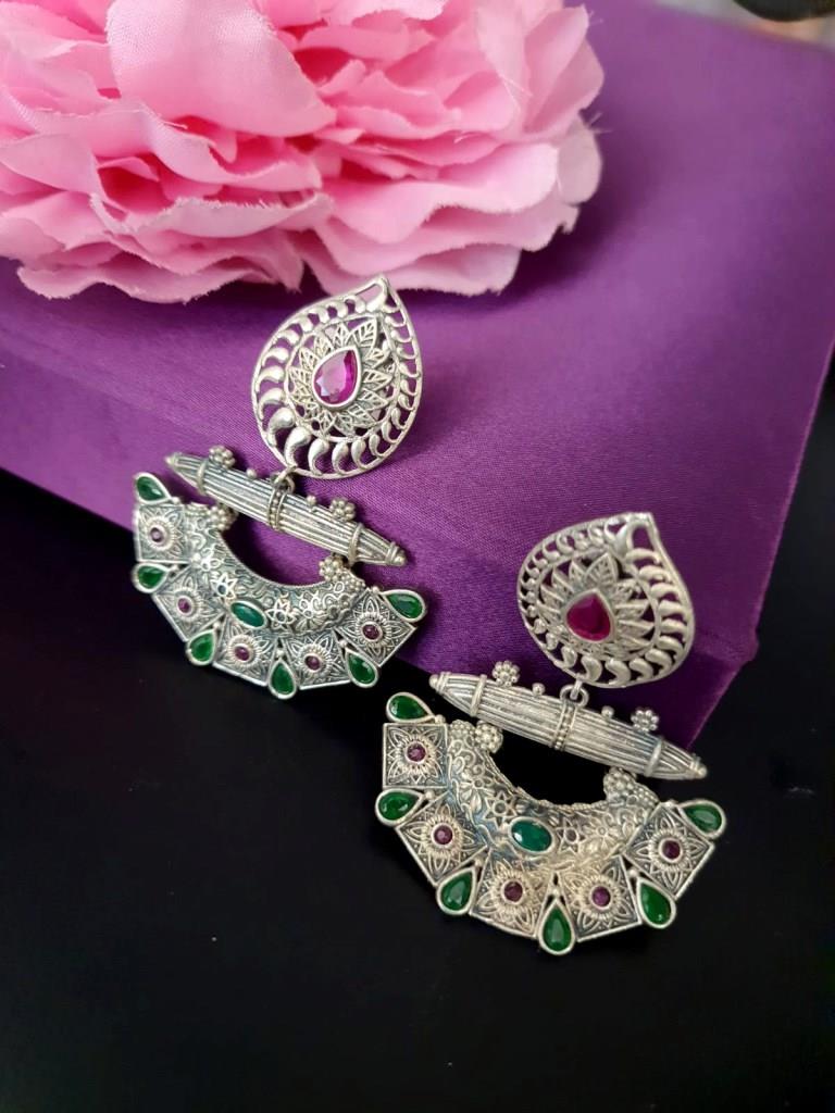 German Silver Traditional Earrings.