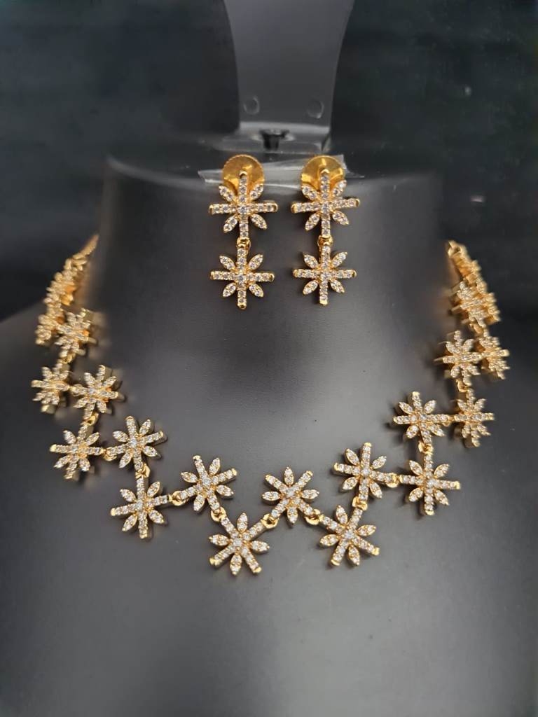 Valuable American Diamond Necklace Set.