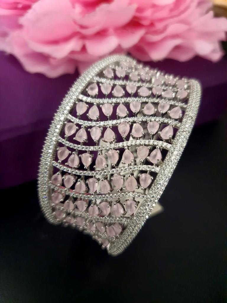 Rhodium Plated CZ Diamond Bracellets.