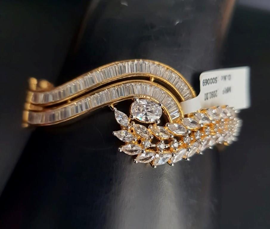 Dual Tone Plated CZ Diamond Bracellets.