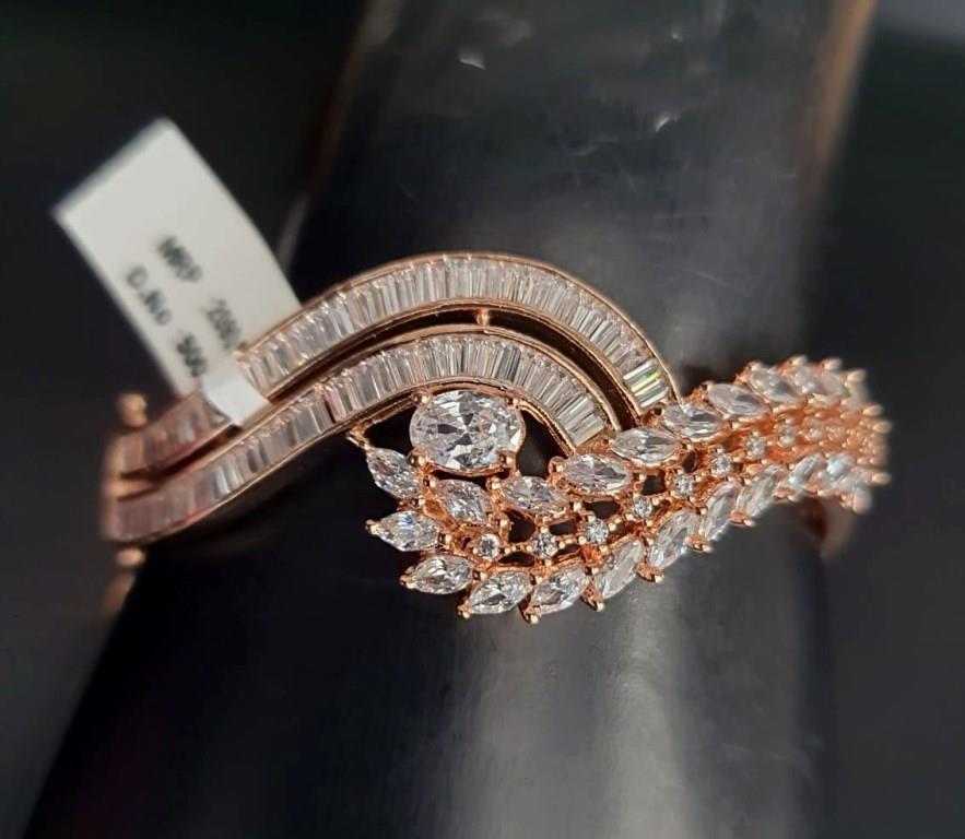 Rose Gold Plated CZ Diamond Bracellets.