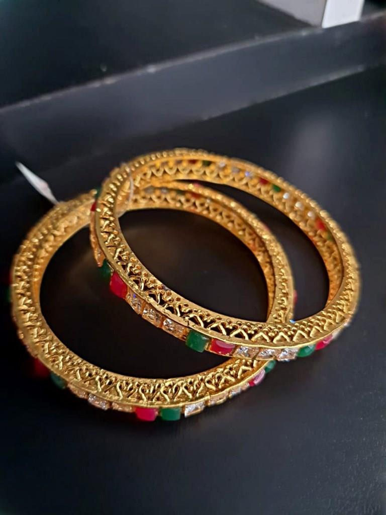 One Gram Gold Plated With Multipal Stones.